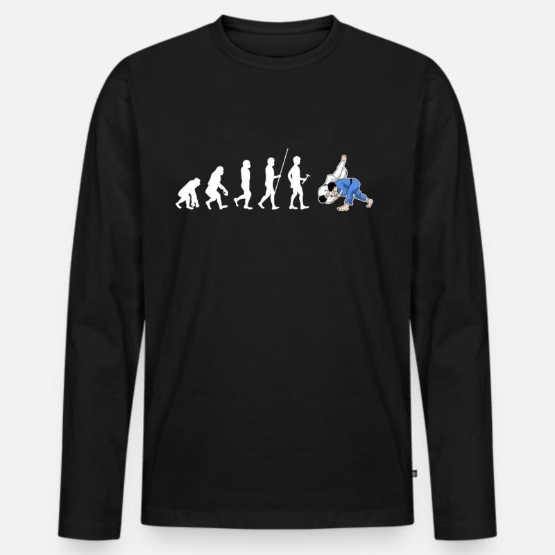Judo Kampfsport Kampfkunst Judoka - Männer Premium Bio Langarmshirt - Schwarz