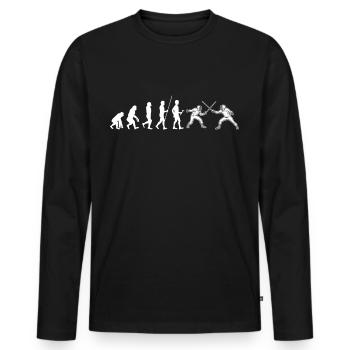 Fencing Sword Sword Fighting Floret Fencing Sport épéé - Men's Premium Organic Long Sleeve Shirt - black - Front - Nico (187cm)