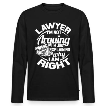 Attorney Judge Law Criminal Defense Attorney Jurist - Men's Premium Organic Long Sleeve Shirt - black - Front - Nico (187cm)
