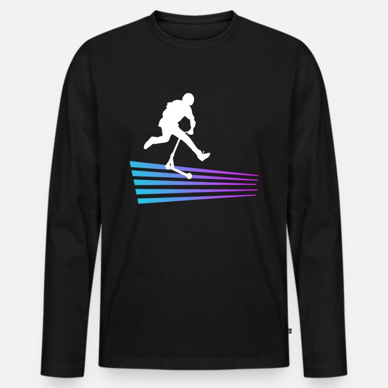 Freestyle-Roller - Männer Premium Bio Langarmshirt - Schwarz