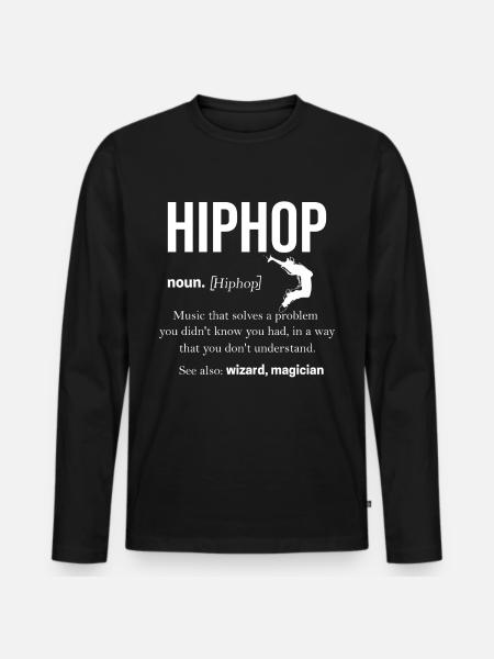 Hip Hop - Men's Premium Organic Long Sleeve Shirt - black