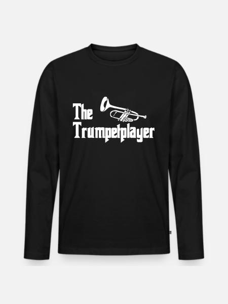 trumpet - Men's Premium Organic Long Sleeve Shirt - black