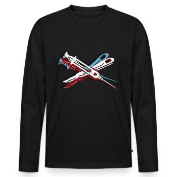 surgeon - Men's Premium Organic Long Sleeve Shirt - black - Front - Nico (187cm)