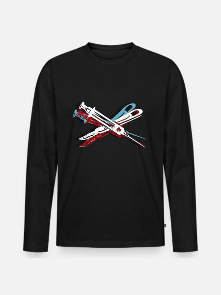 surgeon - Men's Premium Organic Long Sleeve Shirt - black