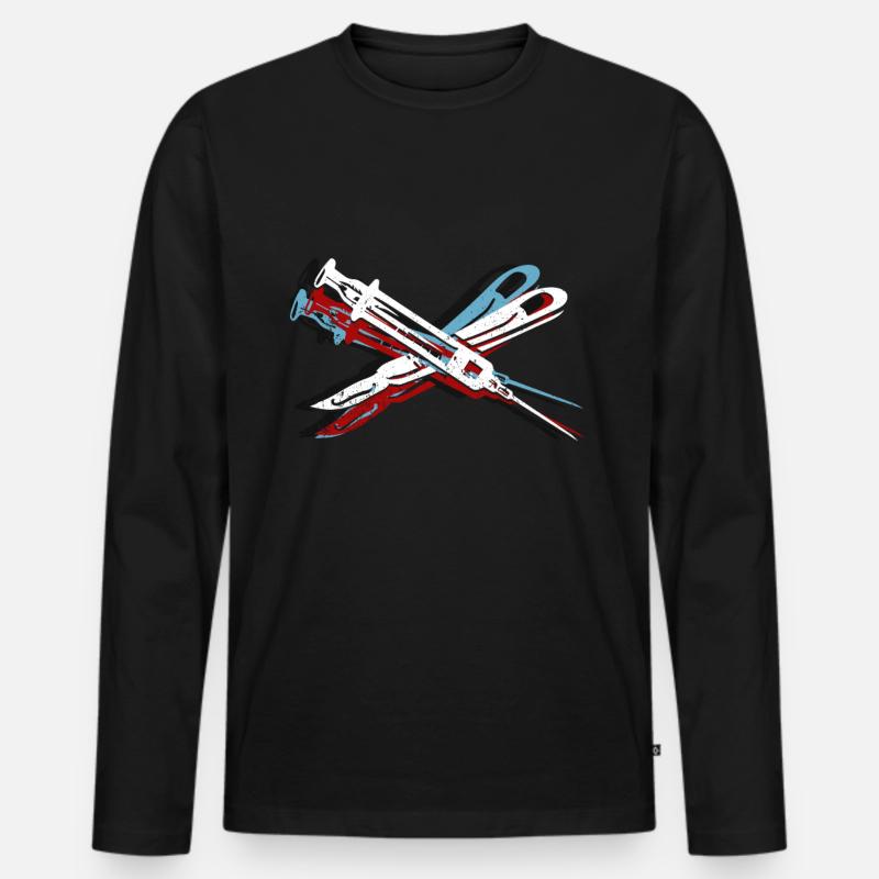 Chirurg - Männer Premium Bio Langarmshirt - Schwarz