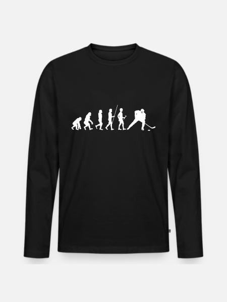 hockey - Men's Premium Organic Long Sleeve Shirt - black