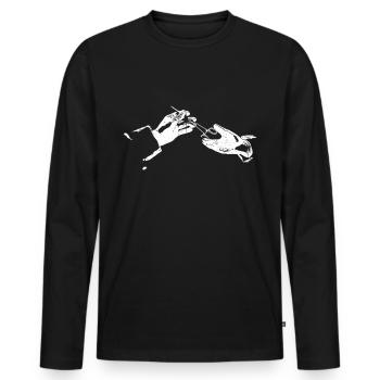Chirurg Geschenk Medizin Doktor Doc Arzt Sprüche - Männer Premium Bio Langarmshirt - Schwarz - Vorne - Nico (187cm)