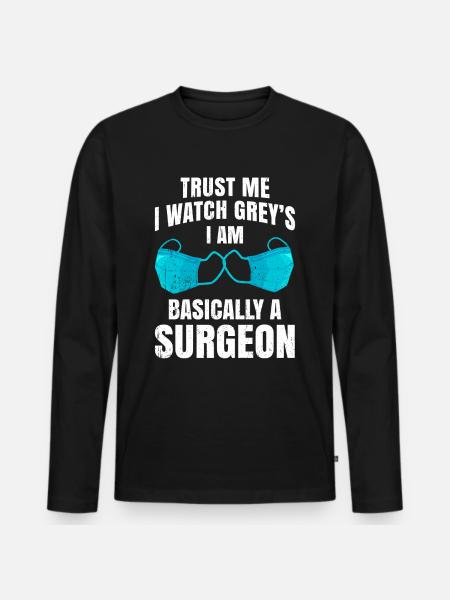Chirurg Arzt Doktor - Premium økologisk langærmet T-shirt til mænd - sort