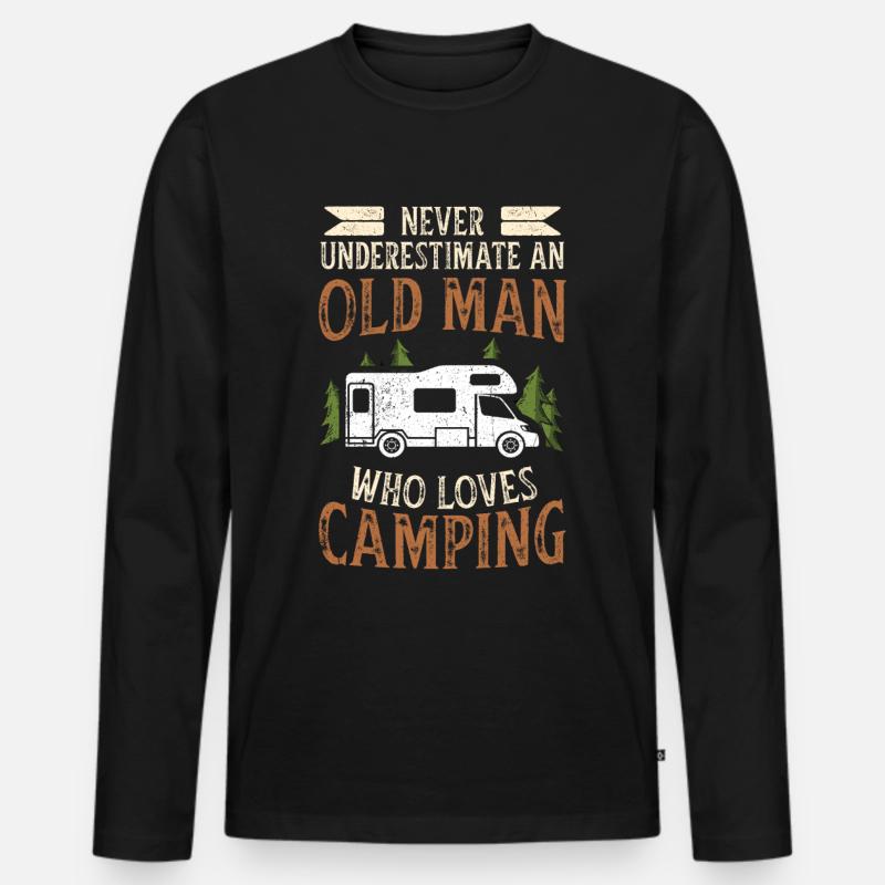 Camper - Männer Premium Bio Langarmshirt - Schwarz