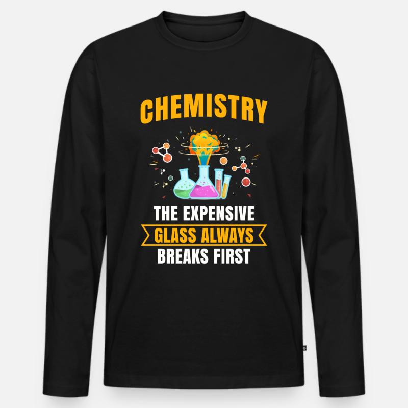 Chemie - Männer Premium Bio Langarmshirt - Schwarz