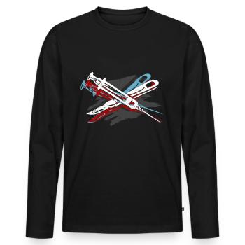Chirurg Geschenk Medizin Doktor Doc Arzt Sprüche - Männer Premium Bio Langarmshirt - Schwarz - Vorne - Nico (187cm)