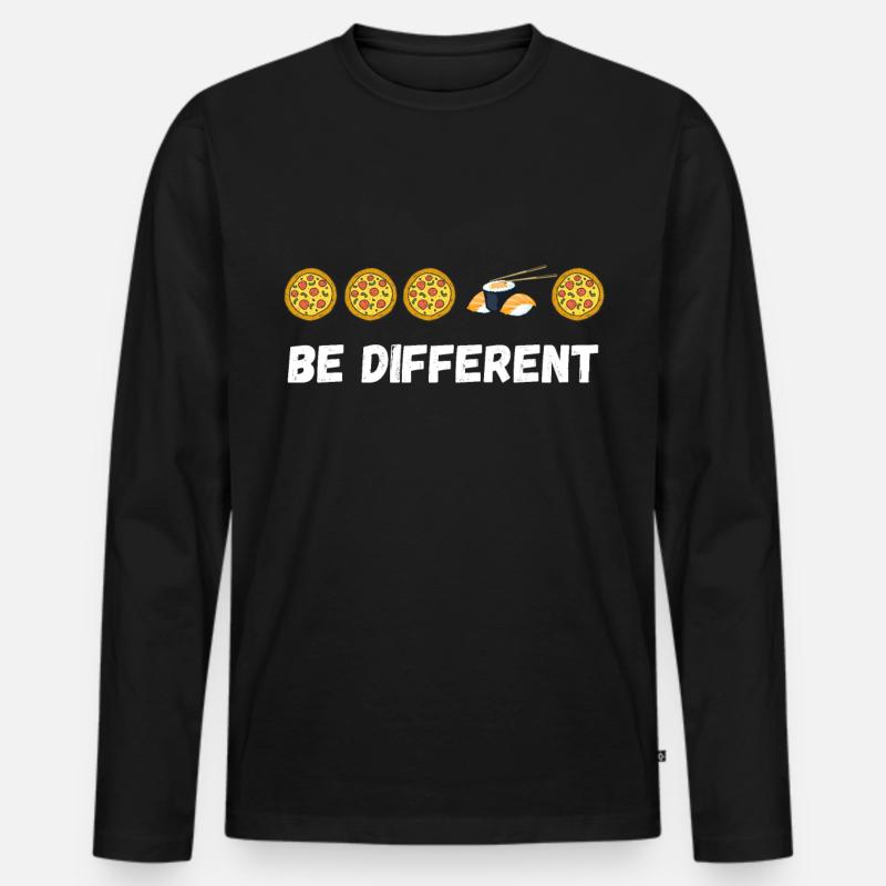 Sushi - Männer Premium Bio Langarmshirt - Schwarz