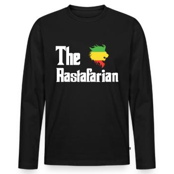 Rastafari - T-shirt manches longues Premium bio Homme - noir - Devant - Nico (187cm)