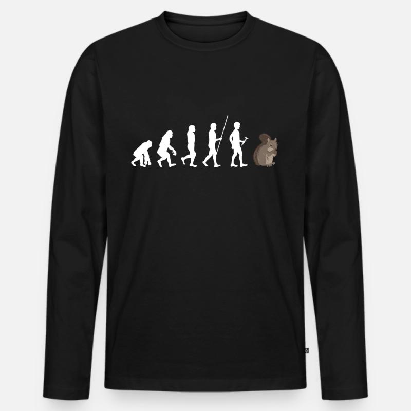 Eichhörnchen - Männer Premium Bio Langarmshirt - Schwarz