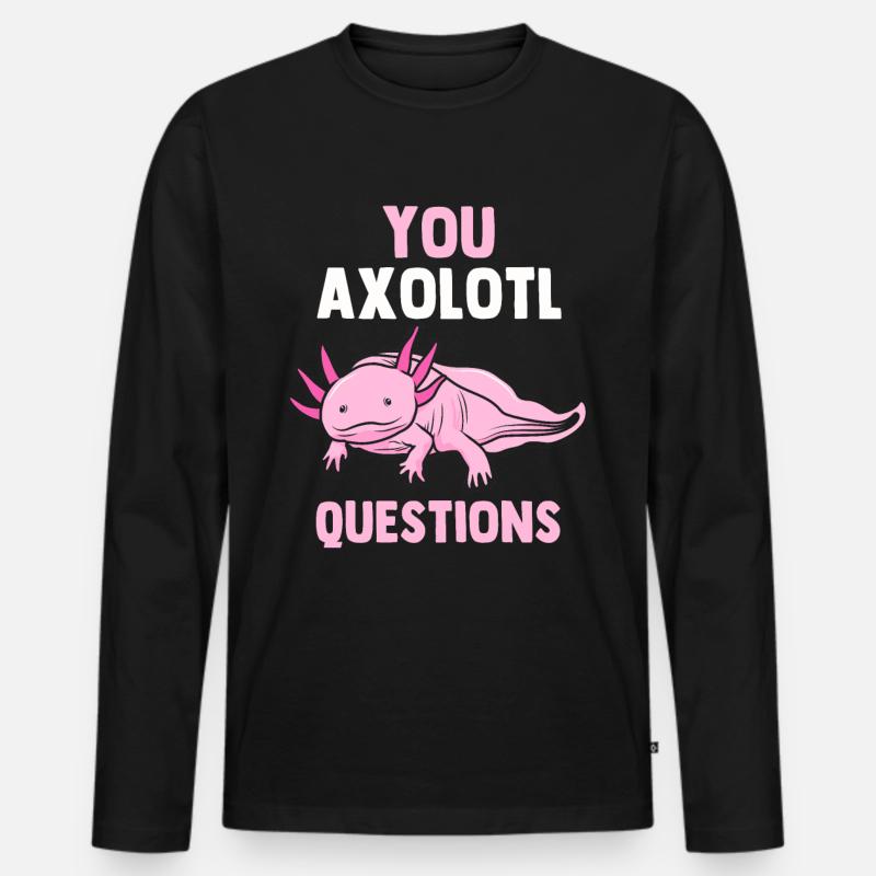 Axolotl - Männer Premium Bio Langarmshirt - Schwarz