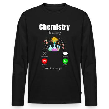 Chemiker Labor Periodensystem Neutron Alchemie - Männer Premium Bio Langarmshirt - Schwarz - Vorne - Nico (187cm)