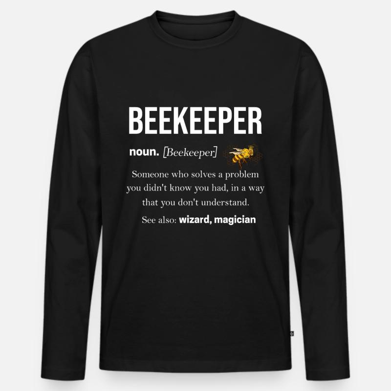 Imker - Männer Premium Bio Langarmshirt - Schwarz