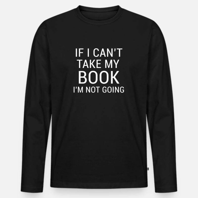 Buch, Bücherwurm, Book - Männer Premium Bio Langarmshirt - Schwarz