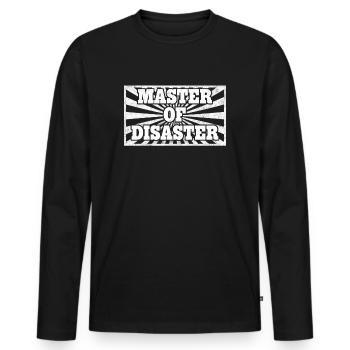 Master of Disaster - Men's Premium Organic Long Sleeve Shirt - black - Front - Nico (187cm)