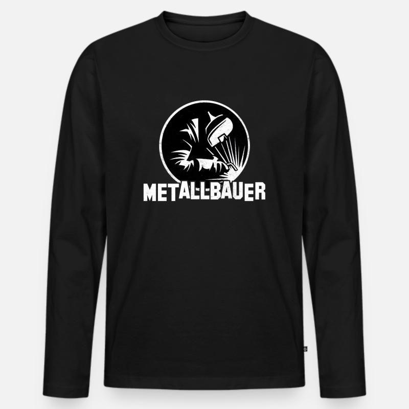Metallbauer - Männer Premium Bio Langarmshirt - Schwarz