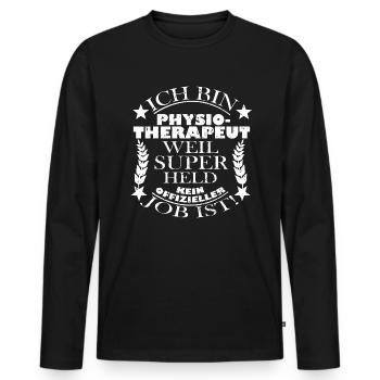 Physio Therapie Physio Therapeut Motiv Sprüche - Männer Premium Bio Langarmshirt - Schwarz - Vorne - Nico (187cm)