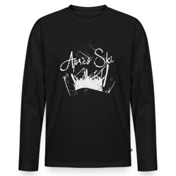 Apres ski - Men's Premium Organic Long Sleeve Shirt - black - Front - Nico (187cm)