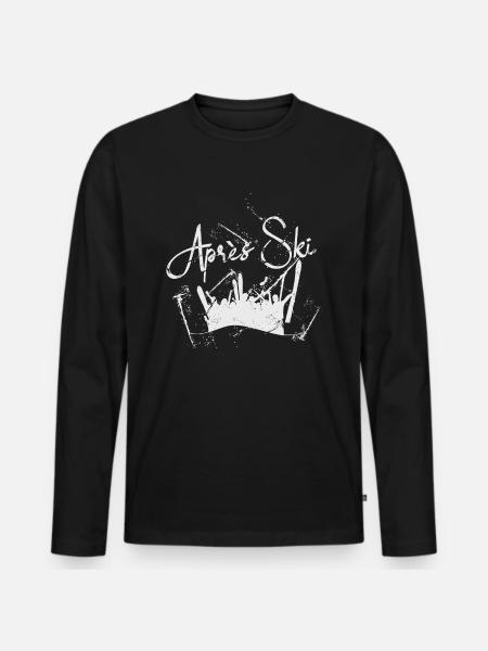 Apres ski - Men's Premium Organic Long Sleeve Shirt - black