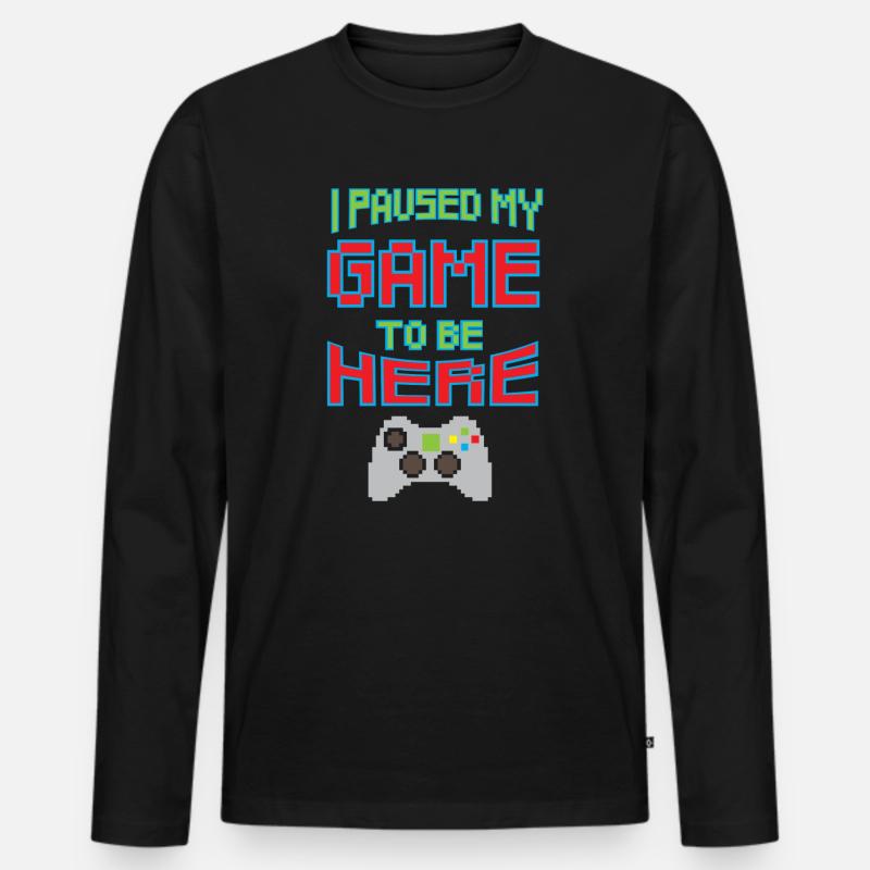 Retrogaming - Zocken - Videospiel - Männer Premium Bio Langarmshirt - Schwarz