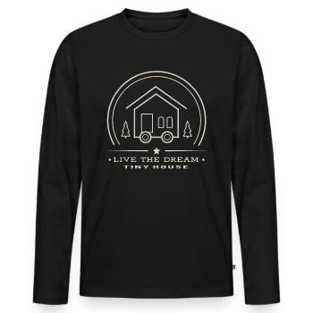 Tiny house - Men's Premium Organic Long Sleeve Shirt - black - Front - Nico (187cm)