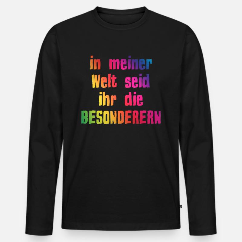 Autismus - Männer Premium Bio Langarmshirt - Schwarz