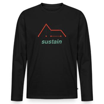 Synthesizer Envelope - ADSR Nerd Analog Sustain - Men's Premium Organic Long Sleeve Shirt - black - Front - Nico (187cm)