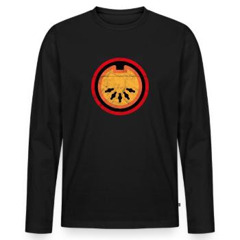 MIDI DAW Producer Vintage VST Synth Analog Gear - Men's Premium Organic Long Sleeve Shirt - black - Front - Nico (187cm)
