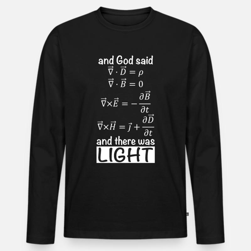 Maxwell Gleichung Physik Nerd Witz - Männer Premium Bio Langarmshirt - Schwarz