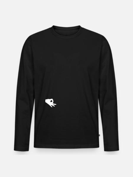 Regardé et regardé - T-shirt manches longues Premium bio Homme - noir