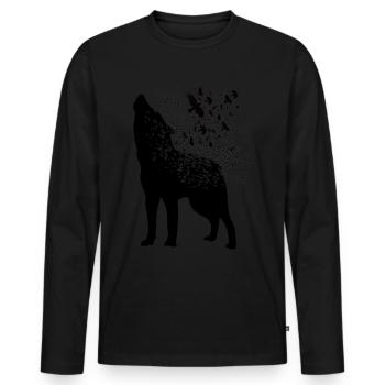 Vikings - Fenris Wolf - T-shirt manches longues Premium bio Homme - noir - Devant - Nico (187cm)