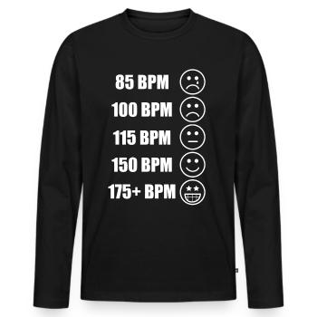 Gabber Hakken Uptempo Fun Gift - T-shirt manches longues Premium bio Homme - noir - Devant - Nico (187cm)