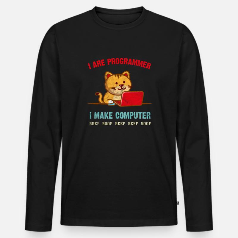 Programmer Developer Computer Scientist Geek Men's Premium Organic Long Sleeve Shirt