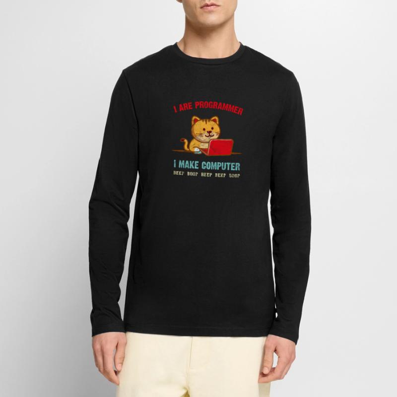 Programmer Developer Computer Scientist Geek Men's Premium Organic Long Sleeve Shirt