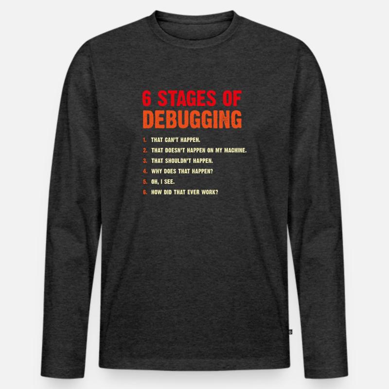 Entwickler Debugging Computer Scientist Geek Coder Männer Premium Bio Langarmshirt