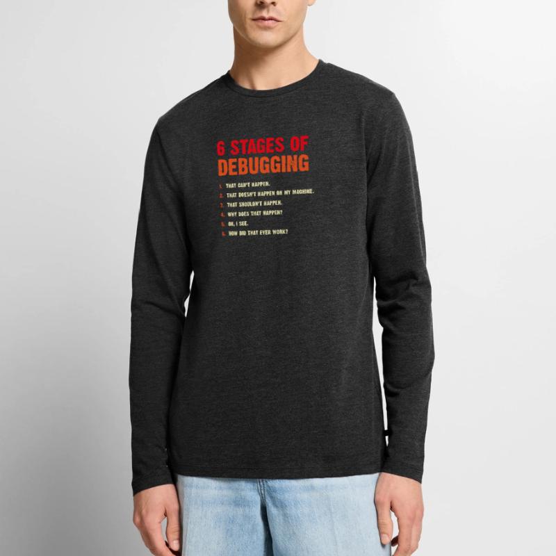 Entwickler Debugging Computer Scientist Geek Coder Männer Premium Bio Langarmshirt