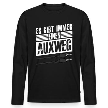 Techniciens du son Geek avec Auxweg Sort - T-shirt manches longues Premium bio Homme - noir - Devant - Nico (187cm)