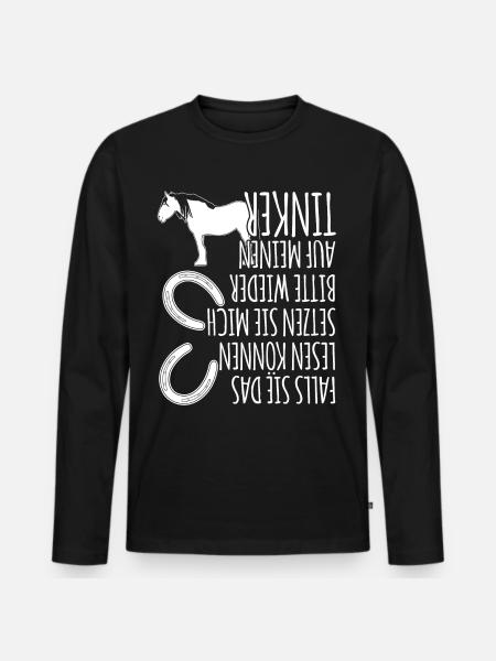 Irish Tinker Spruch lustig - Männer Premium Bio Langarmshirt - Schwarz