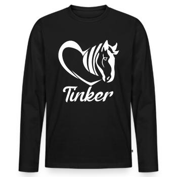 Irish tinker riding funny saying - Men's Premium Organic Long Sleeve Shirt - black - Front - Nico (187cm)
