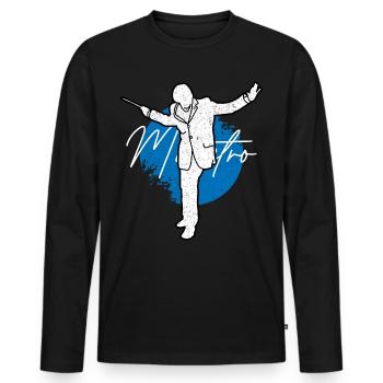 Maestro Conductor Orchestra Geschenk für klassische Musik - Männer Premium Bio Langarmshirt - Schwarz - Vorne - Nico (187cm)