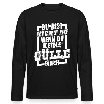 Gülle - lustiger Landwirt Spruch - Männer Premium Bio Langarmshirt - Schwarz - Vorne - Nico (187cm)
