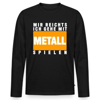 Metallbauer - lustiger Metall Spruch - Männer Premium Bio Langarmshirt - Schwarz - Vorne - Nico (187cm)