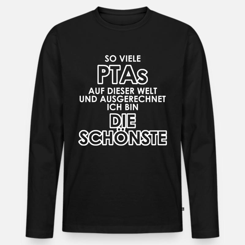 PTA Spruch lustig - Männer Premium Bio Langarmshirt - Schwarz