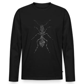 Fourmis de fourmis - T-shirt manches longues Premium bio Homme - noir - Devant - Nico (187cm)