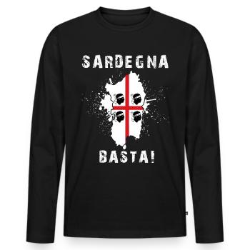 Sardinien Sardegna Urlaub Spruch - Männer Premium Bio Langarmshirt - Schwarz - Vorne - Nico (187cm)