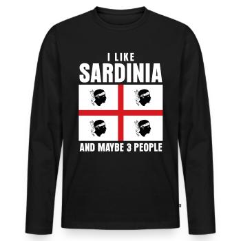 Sardinia Holidays Sardinia - Men's Premium Organic Long Sleeve Shirt - black - Front - Nico (187cm)